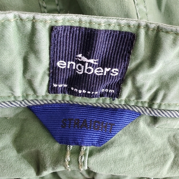 Engbers Men's Pants Straight Leg Stretch Leisure Regular 50 W34 L32 Green. - Picture 4 of 8